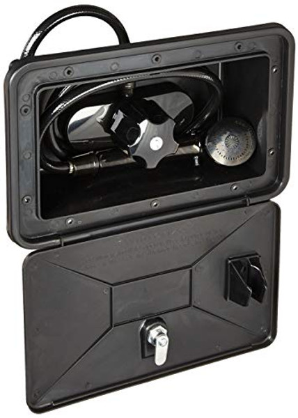 AMER BRASS SHWRBOX1BL SHWR BOX W/SNGL LVR BLK SHWR VALV