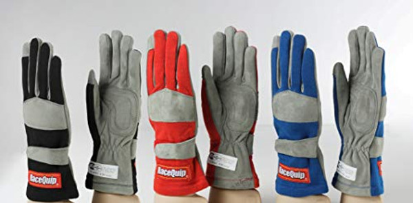 RACEQUIP 351003 1-LYR SFI-1 GLOVE MED BLA
