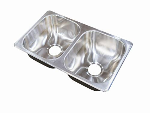 LIPPERT COMP 388412 27 X 16 X 7 DBL BOWL SINK