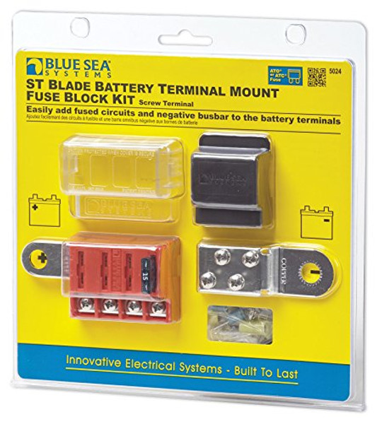 BLUE SEA 5024BSS FUSE BLOCK STBLADE BTM 4C