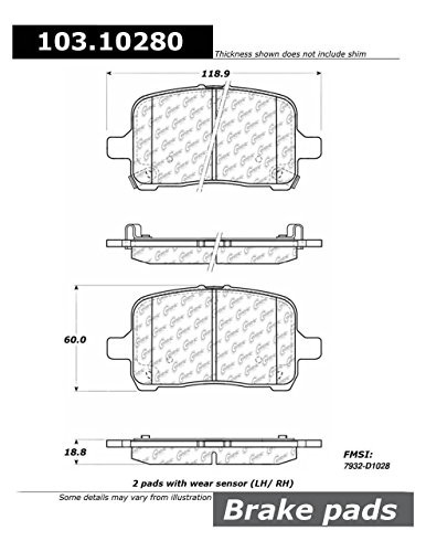 STOP TECH 10310280 CTEK CERAMIC BRAKE PADS