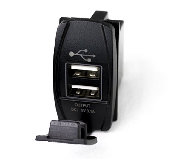 RACESPORT LT USBB LED ROCKER SWITCH 2-PORT USB CHARGE