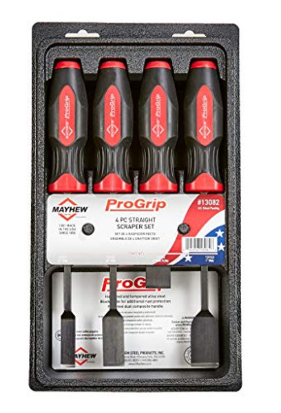MAYHEW STEEL PRODUCTS MH13082 4 Piece ProGrip StraightScraper Set