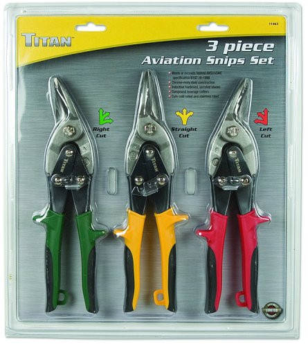 TITAN TOOLS TN11463 3 Piece Aviation Snips Set