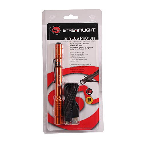STREAMLIGHT SG66147 Stylus Pro USB with 120V A/CAdapter - Orange