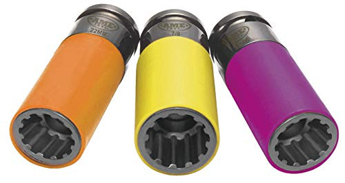 AME INTL. AY68025 3 Piece Spline Plus SUV/LT LugRemoval Sockets