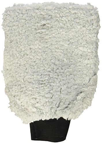 Carrand CRD40304 Wash Mitt, 2 in 1, Deep Pile Chenille with Scrub Netting, Elastic Cuff, Carded