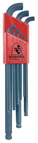 Bondhus BND16599 Set of 9 Balldriver Stubby L-wrenches, sizes 1.5-10mm