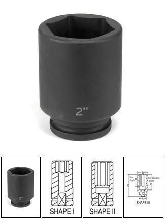 Grey Pneumatic GRE3016D SOC 1/2 3/4D IMP HEX DP BLK