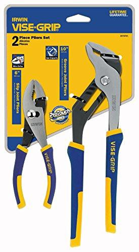 Vise Grip VGP2078701 Vise Grip Tools VISE-GRIP Pliers Set, 6-Inch Slip Joint and 10-Inch Groove Joint (2078701)