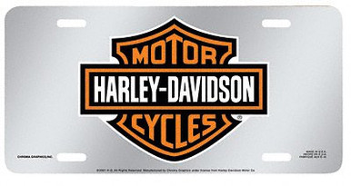 CHROMA Graphics Harley Davidson Auto-Schlagwort - 6x12 Zoll, Aus Aluminium, Geprägt, Mit V-Twin-Motiv, Vorgebohrt Für Einfache Montage