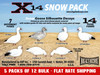 X14 SNOW 5 Pack Bulk Goose Silhouette Pack (70 Decoys)