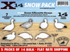 X14 SNOW 5 Pack Bulk Goose Silhouette Pack (70 Decoys)