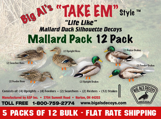 Mallard 5 Pack Bulk (60 Decoys) Mallard 5 Pack Bulk (60 Decoys)