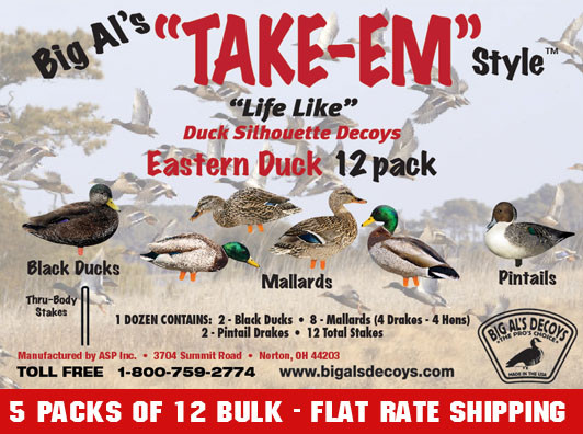 Eastern 5 Pack Bulk Duck Silhouettes (60 Decoys) Eastern 5 Pack Bulk Duck Silhouettes (60 Decoys)