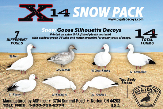 X14 SNOW Goose Silhouette Pack - TEMP OUT OF STOCK X14 SNOW Goose Silhouette Pack - TEMP OUT OF STOCK