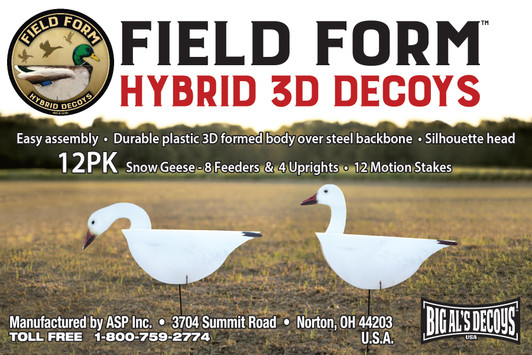 Field Form Hybrid 3D Snow Geese Decoys Field Form Hybrid 3D Snow Geese Decoys