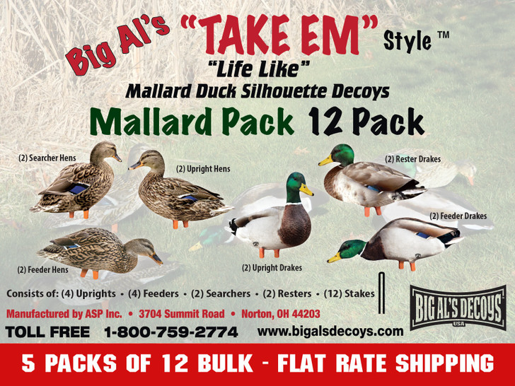 Mallard 5 Pack Bulk (60 Decoys)