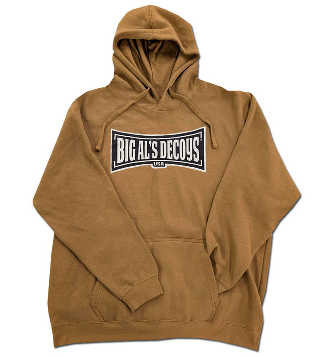 Big Al's New USA Logo Hoodie Coyote Brown - Big Al's Decoys