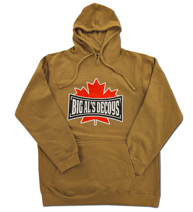 Big Al's New Canada Logo Hoodie Coyote Brown - Big Al's Decoys