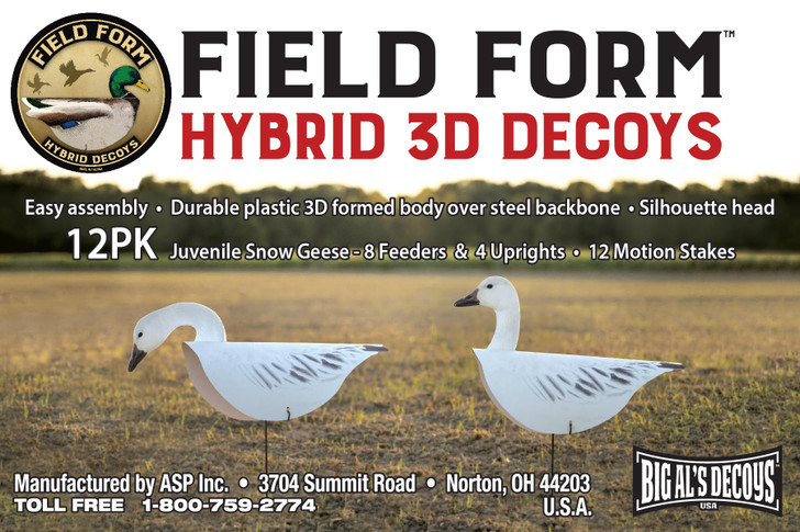 Field Form Hybrid 3D Juvenile Snow Geese Decoys Field Form Hybrid 3D Juvenile Snow Geese Decoys