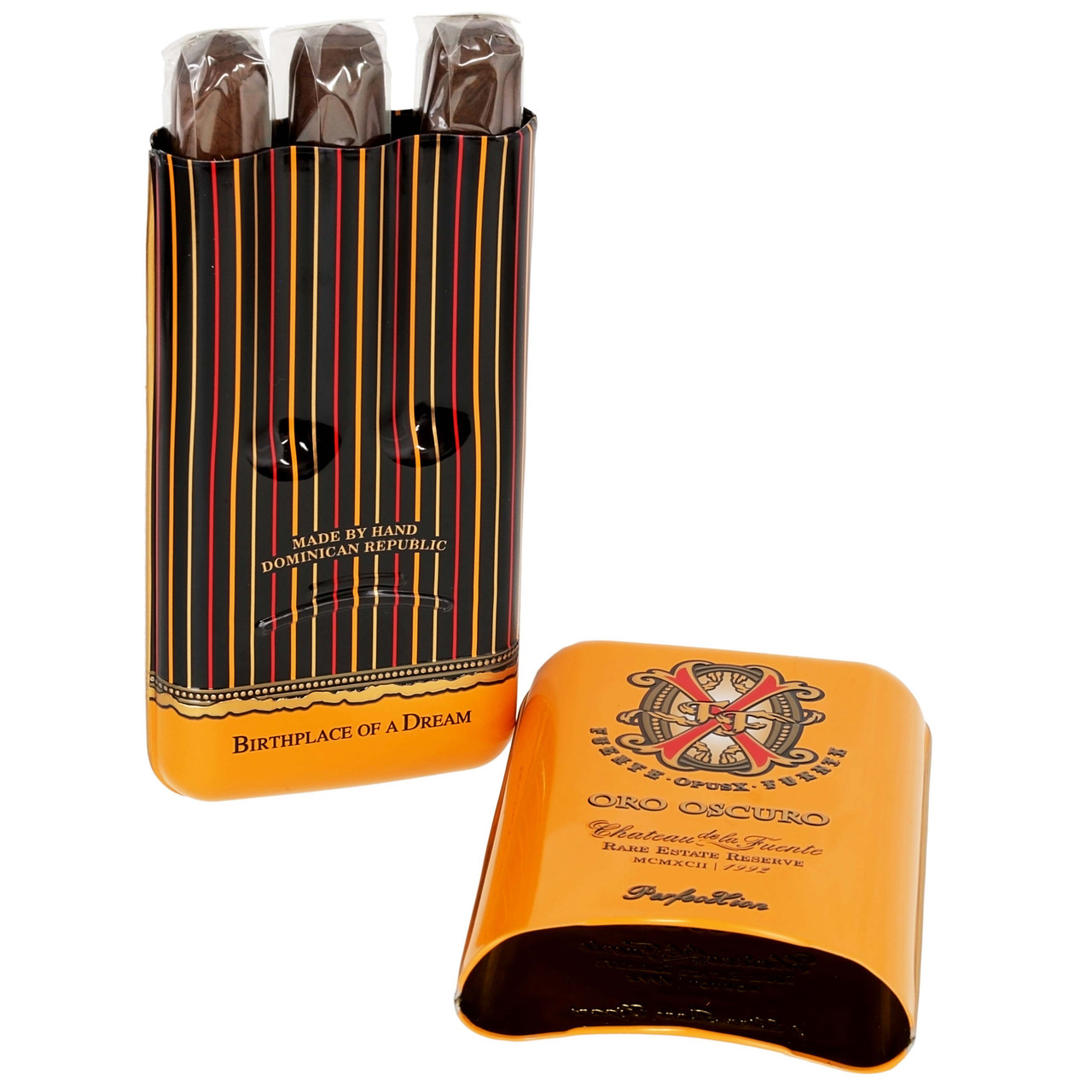 Arturo Fuente Opus X OXO ORO Oscuro Perfecxion X Tin of 3