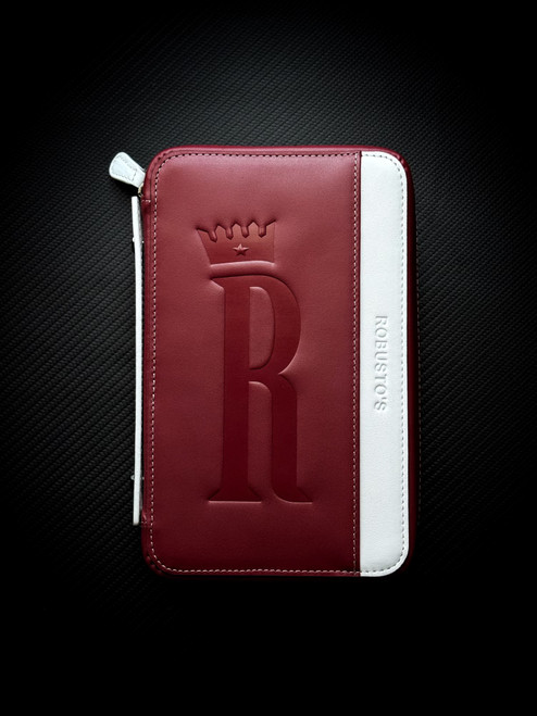 Project Carbon Leather Series Robusto's Limited Edition Travel Case Maroon & White