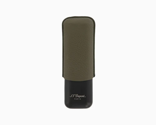 ST Dupont 2 Cigar Case Khaki Matte Black