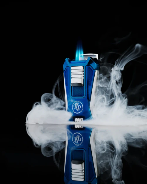 Rocky Patel Collection Chrome & Blue Lighter