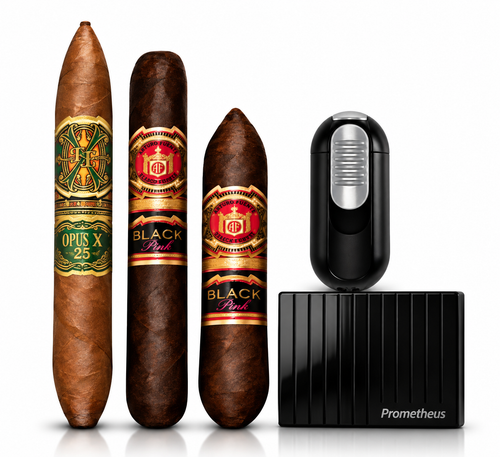 Arturo Fuente Collector's Sampler + Prometheus Invader 24 Lighter & Humidifer
