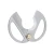 Elie Bleu Cigar Cutter 360 Silver and Gold Button