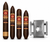 Arturo Fuente Black Pink Sampler + Prometheus Chrome Wave Double Blade Cutter