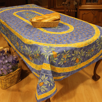 Cicada French Tablecloth 155x250cm 8seats Made in France