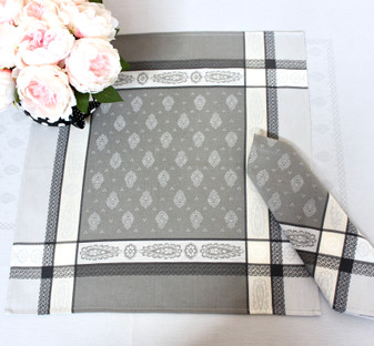 Vaucluse Pearl French Jacquard Napkin Made in France