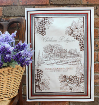 Bordeaux French Tea Towel Made in France