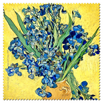 Vincent van Gogh Vase with Irises Microfiber Cleaning Cloth Made in France