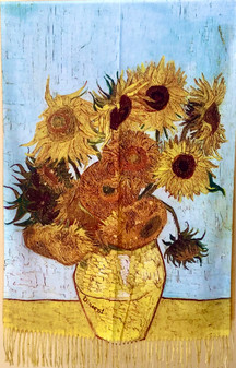 Vincent Van Gogh Vase with Twelve Sunflowers  Masterpiece Lightweight Shawl