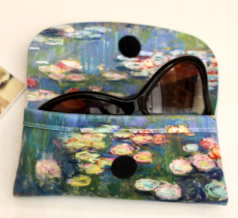 Claude Monet Nympheas Soft Velour Glasses  Case Made in France