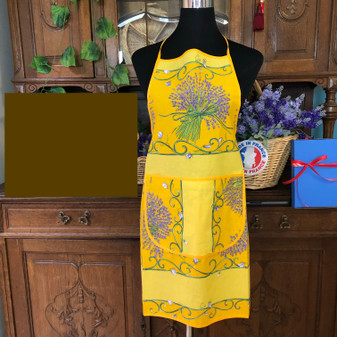 Apron Lavender Yellow Made in France