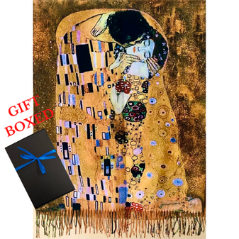 Gustav Klimt The Kiss Masterpiece Thick Soft Shawl/Wrap in Giftbox