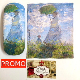 Claude Monet Lady with a Parasol Hard Glasses Case with Microfibre Cloth