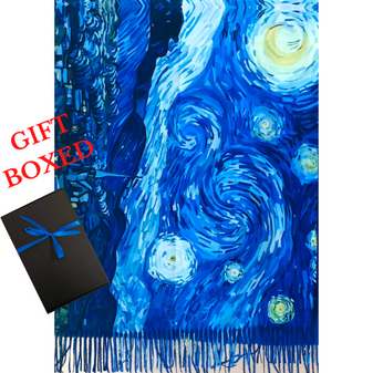 Vincent van Gogh Starry Night Masterpiece Thick Soft Shawl/Wrap in Giftbox