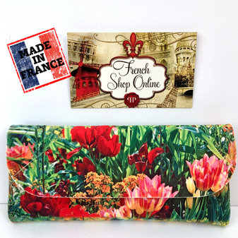 Tulips Soft Velour Glasses  Case Made in France