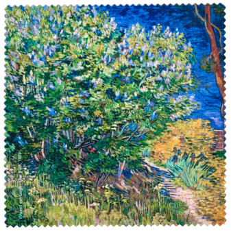 Vincent van Gogh Lilac Bush 1889 Microfibre Cleaning Cloth Made in France