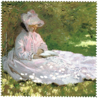 Claude Monet Springtime 1872 Microfiber Cleaning Cloth Made in France