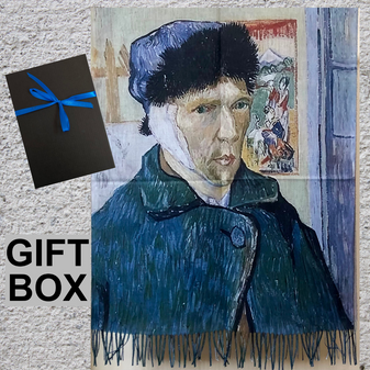 Vincent van Gogh Selfportrait with Bandaged Ear Art Thick Soft Shawl Scarf  in Giftbox