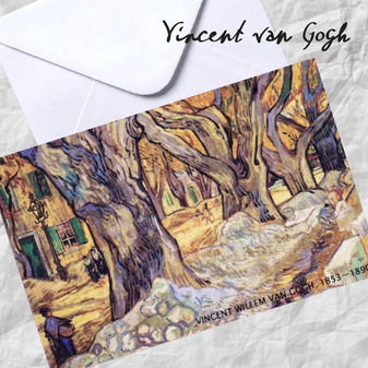 The Large Plane Trees at Saint Remy Vincent van Gogh Folded Greeting Card