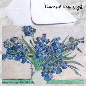 Blue Irises Vincent van Gogh Folded Greeting Card