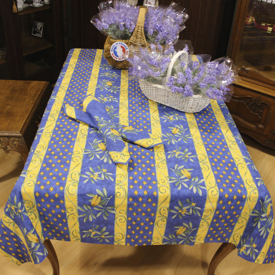 Cicada French Tablecloth 155x200cm 6Seats Made in France