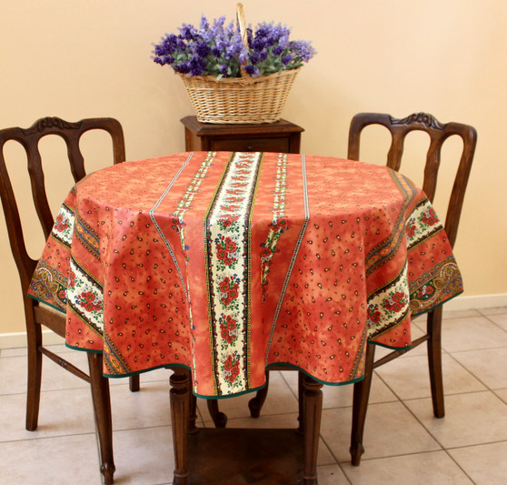 150cm Round French Tablecloth COATED Stain resistant